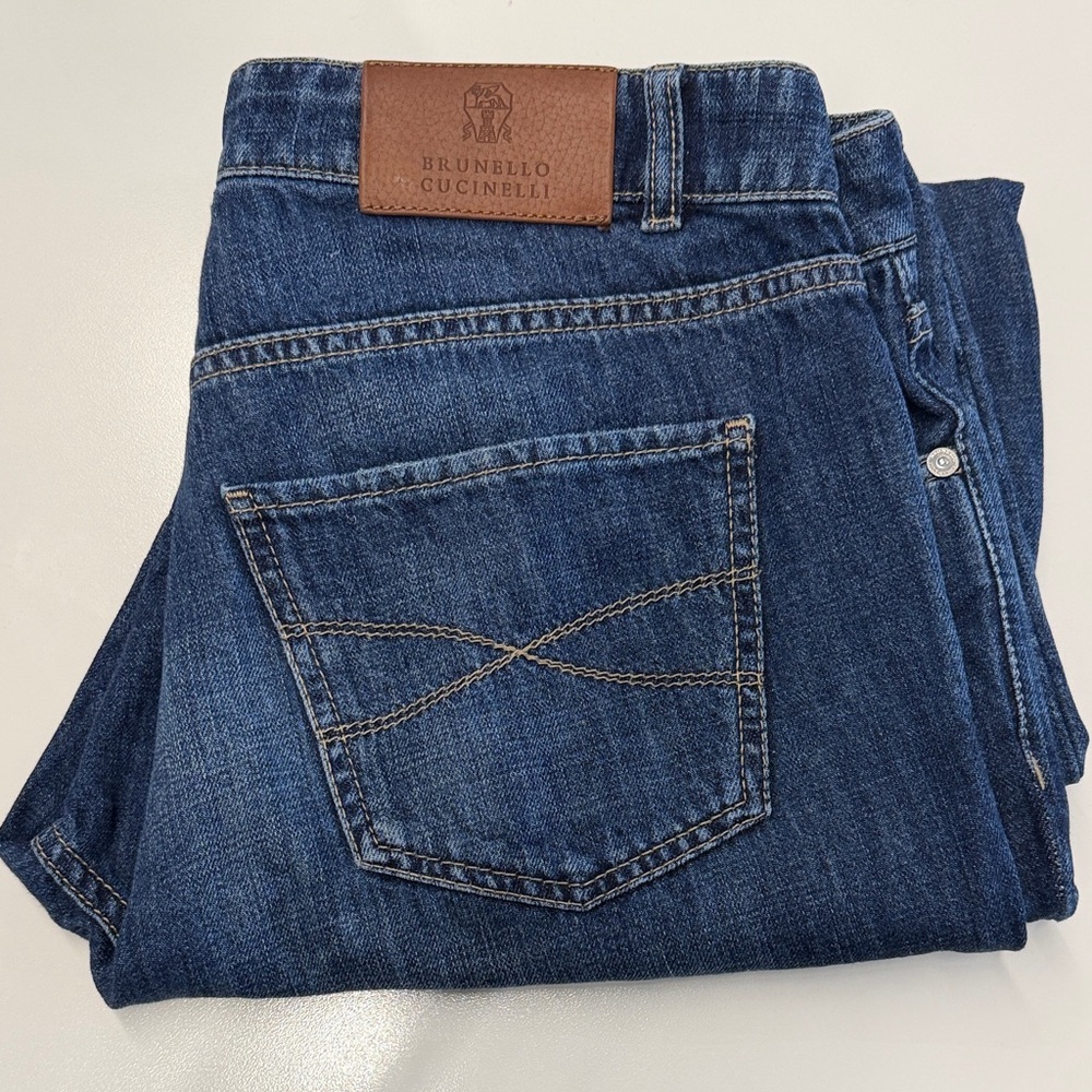 Brunello Cucinelli Dark Blue Straight Men's Jeans